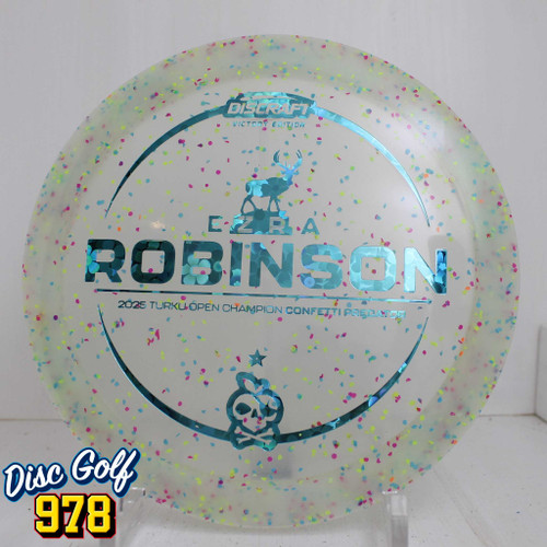 Discraft Predator Z Confetti Ezra Robinson 2025 Turku Open Victory Edition 174.5g Blue/Pink/Green D