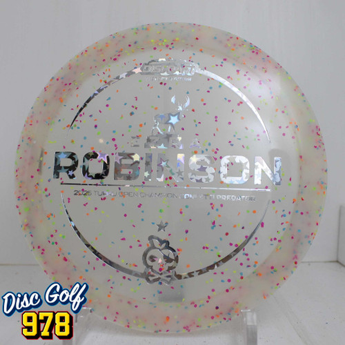 Discraft Predator Z Confetti Ezra Robinson 2025 Turku Open Victory Edition 173.1g Orange/Blue/Green/Yellow