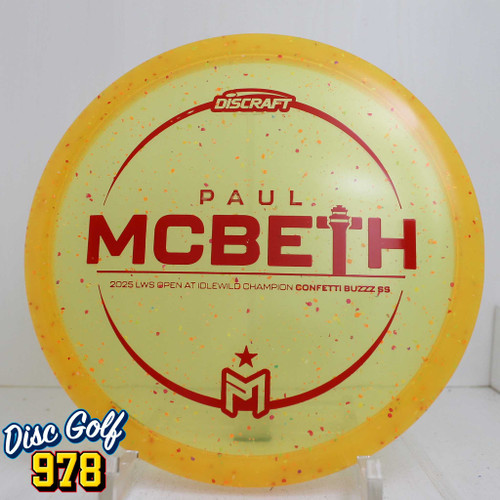 Discraft Buzzz SS Z Confetti Paul McBeth Victory Edition 174.8g Yellow/Orange with Red Foil