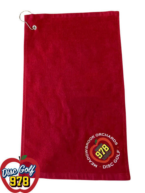 Meadowbrook Orchards Disc Golf 978 Towel - Red Meadowbrook Orchards Disc Golf 978 Towel - Red