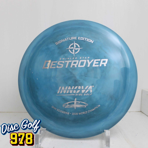 Innova Destroyer Swirl Star Ohn Scoggins 2025 World Champion 174.0g Dark Blue Innova Destroyer Swirl Star Ohn Scoggins 2025 World Champion 174.0g Dark Blue