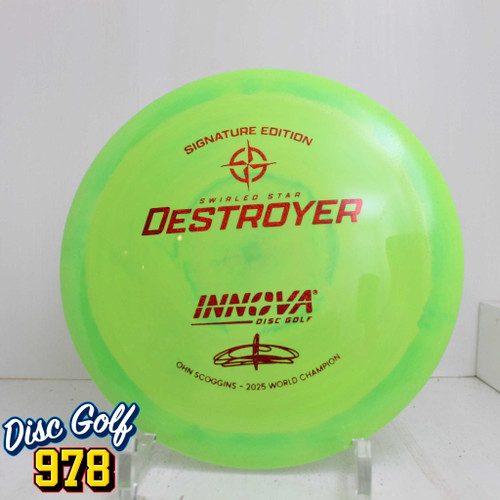 Innova Destroyer Swirl Star Ohn Scoggins 2025 World Champion 158.4g Neon Green Innova Destroyer Swirl Star Ohn Scoggins 2025 World Champion 158.4g Neon Green