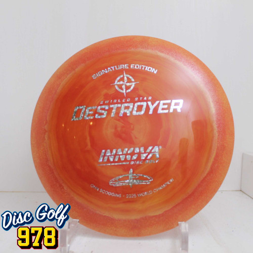 Innova Destroyer Swirl Star Ohn Scoggins 2025 World Champion 144.5g ReddishOrange Innova Destroyer Swirl Star Ohn Scoggins 2025 World Champion 144.5g ReddishOrange