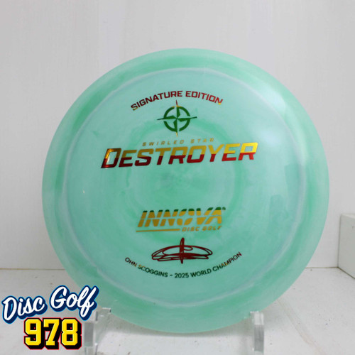 Innova Destroyer Swirl Star Ohn Scoggins 2025 World Champion 165.3g Aqua Innova Destroyer Swirl Star Ohn Scoggins 2025 World Champion 165.3g Aqua