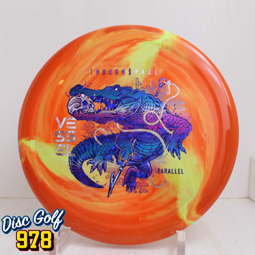 Thought Space Vessel Parallel 174.4g Orange and Yellow Swirls Thought Space Vessel Parallel 174.4g Orange and Yellow Swirls
