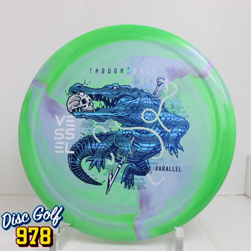 Thought Space Vessel Parallel 173.3g Green/Purple Swirls Thought Space Vessel Parallel 173.3g Green/Purple Swirls