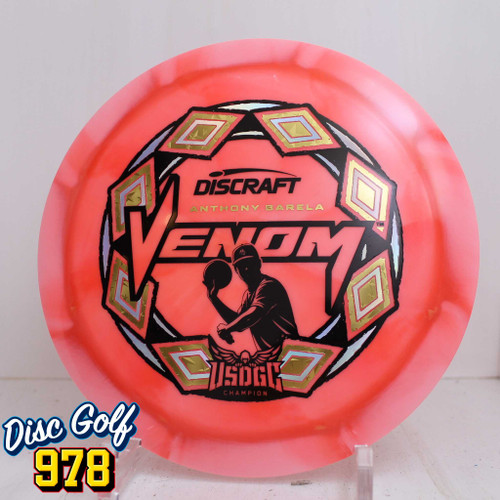 Discraft Venom ESP Swirl - Anthony Barela 2025 USDGC 173.4g PinkishRed