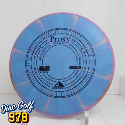 Axiom Proxy Cosmic Electron Medium 172.9g Light Plum-Blue/Peachy Swirls