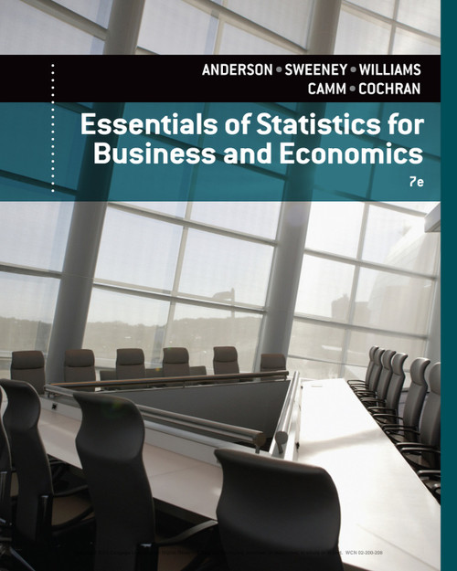 (eBook PDF) Essentials of Statistics for Business and Economics
7th Edition (eBook PDF) Essentials of Statistics for Business and Economics
7th Edition