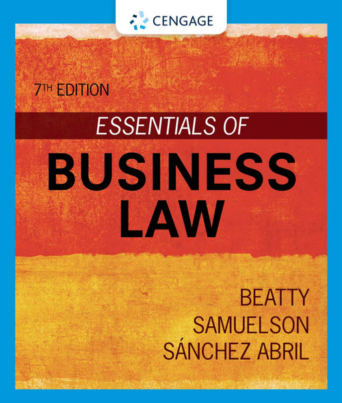 (eBook PDF) Essentials of Business Law
7th Edition (eBook PDF) Essentials of Business Law
7th Edition
