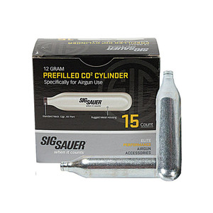 Sig Sauer CO2 CYLINDERS 12 Gr. - 15 PACK Sig Sauer CO2 CYLINDERS 12 Gr. - 15 PACK