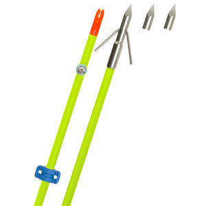 Fin Finder Raider Pro Bowfishing Arrow Flo Green with Riptide Point Fin Finder Raider Pro Bowfishing Arrow Flo Green with Riptide Point