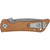 Southern Grind Spider Monkey Folding Knife 3.25 in. Drop Point Stain w/Micarta Handle