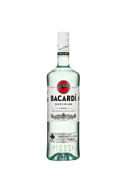 a Bacardi Superior Rum 750 ml bottle