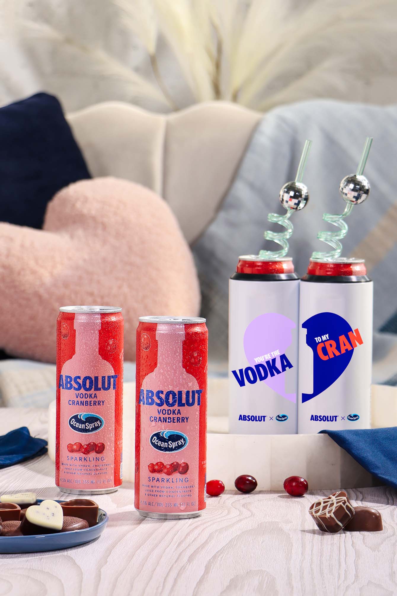 Absolut’s Vodka Cran in a Can Galentine’s Kit