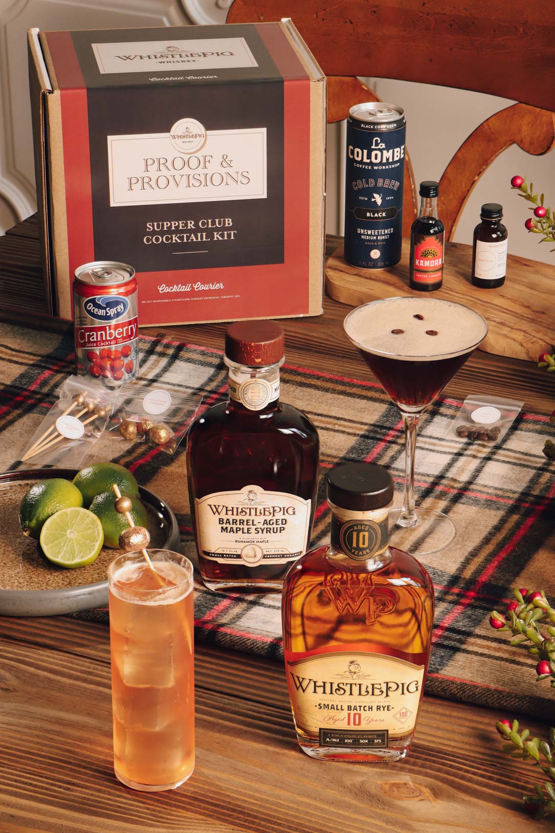 WhistlePig Proof & Provisions Supper Club Cocktail Kit Content