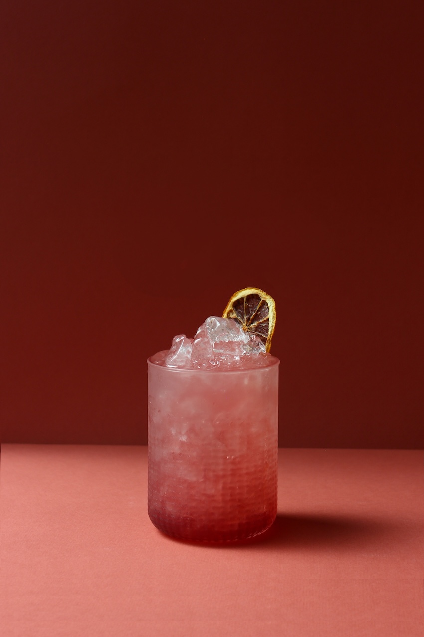 Blueberry Bourbon Highball Cocktail