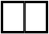 Black Rectangle Door Set DVDB2CBL