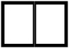 Black Rectangle Door Set DVDB1CBL
