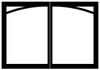 Empire Hearth Black Arch Door Set DVRB3CBL