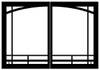 Empire Hearth Black Mission Arch Door Set DVRB3MBL