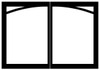 Empire Hearth 48" Black Arch Door Set DVRB3CBL
