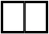 Empire Hearth Black Rectangle Door Set DVDB36CBL