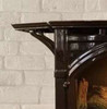 Empire Hearth Small Cast Iron Porcelain Mahogany Shelf CSKM