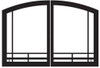 Empire Comfort Systems 32" Vent-Free Black Mission Arch Door Set VBR32TMBL