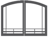 Empire Comfort Systems 42" Vent-Free Hammered Pewter Mission Arch Door Set VBR42TMHP