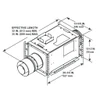Majestic PVI-SLP-B power vent — technical product illustration