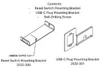 HHT Relocation kit for USB-C and reset switch from surround to under the front. For use when using inside fit or onsite surround MI-USBC-RELO