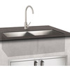 Fire Magic 3836 Stainless Steel Hot and Cold Mixer Faucet — faucet only; sink and cabinetry shown sold separately
