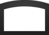 Napoleon Faceplate - Small Arched 4-Sided, 2.5 inch Black (for 3-Sided Backerplate) for Oakville 3 Series SABK4F3B3