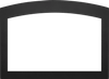 Napoleon Faceplate - Small Arched 4-Sided, 2.5 inch Black (for 3-Sided Backerplate) for Oakville X4 SABK4F3B4