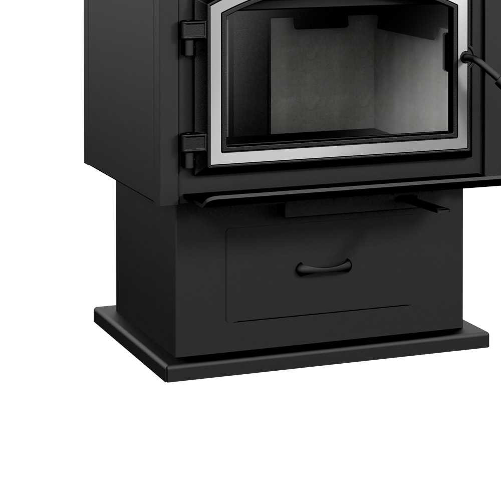 Empire Stove Pedestal with Ash Pan, Black WP3BL