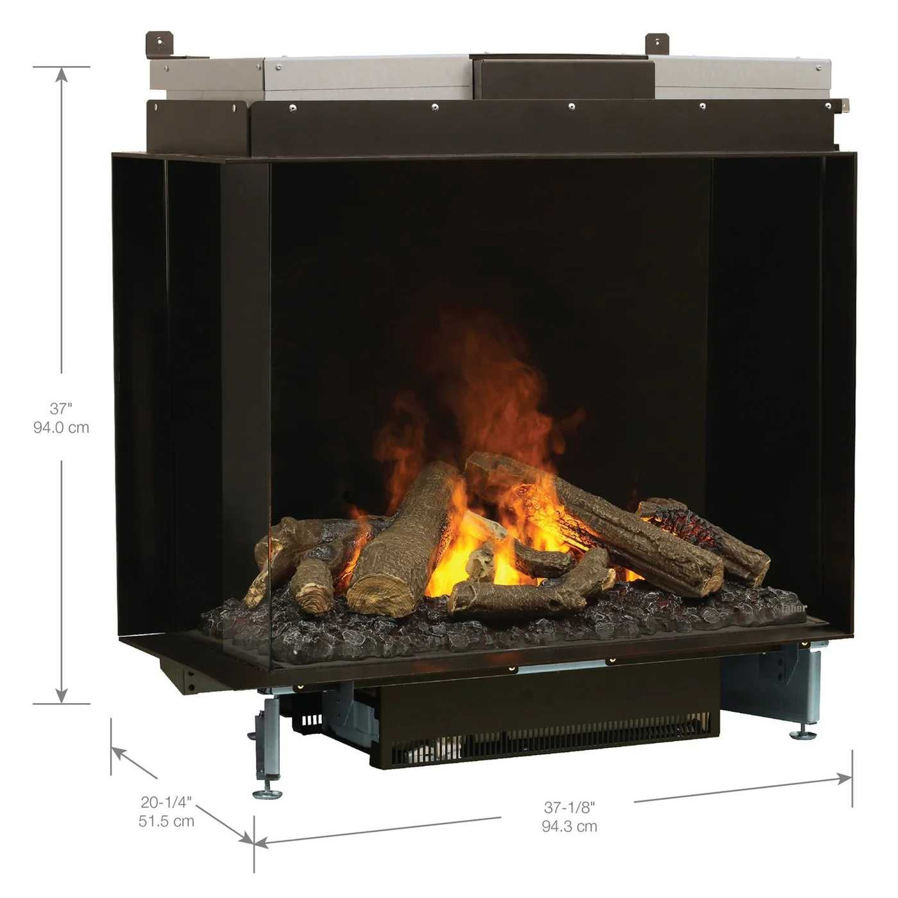 Faber e-MatriX Left-facing Built-in Water Vapor Electric Fireplace FEF3226L2L