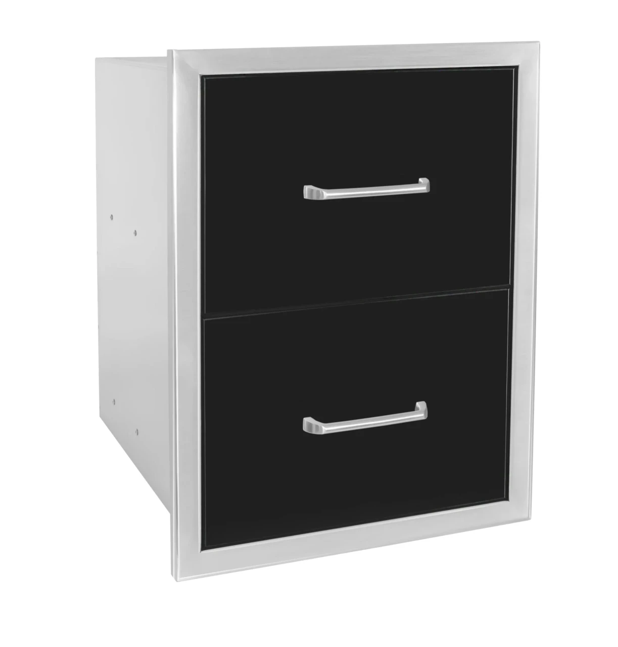 Wildfire Double Drawer 16" X 22" 304 Black Stainless Steel - WFDDW1622-BSS
