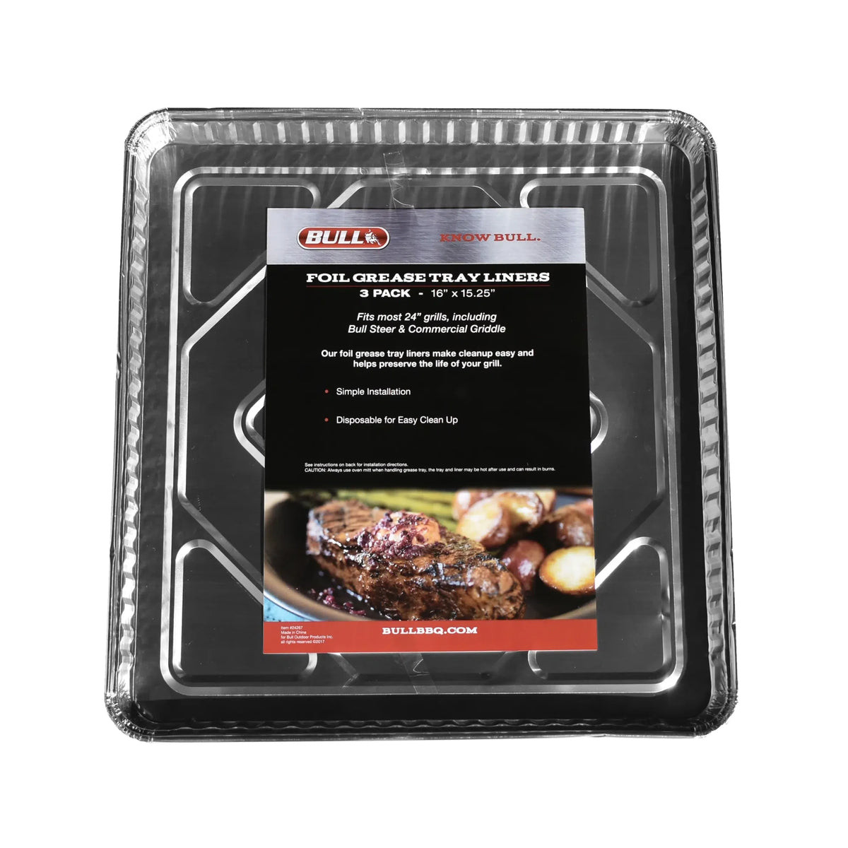 Bull Grease Tray Liners 24" - 3 pcs. per box.  24267