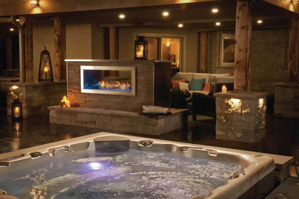 Napoleon 48" Galaxy See-Through Outdoor Gas Fireplace GSS48STE