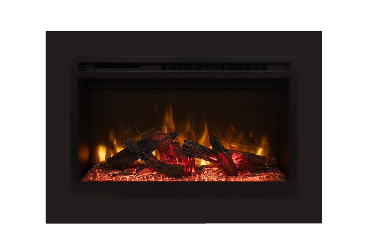Amantii Fire & Ice RusticStone - 4 Sided Trim Kit for the RS30 | RS30-4 — accessory shown installed; fireplace not included