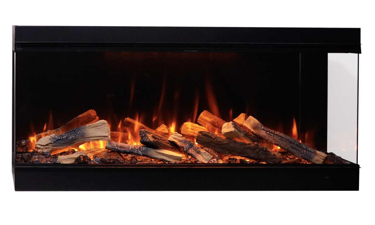 Amantii LF48 - official manufacturer product view; illustrated media and flame settings may vary