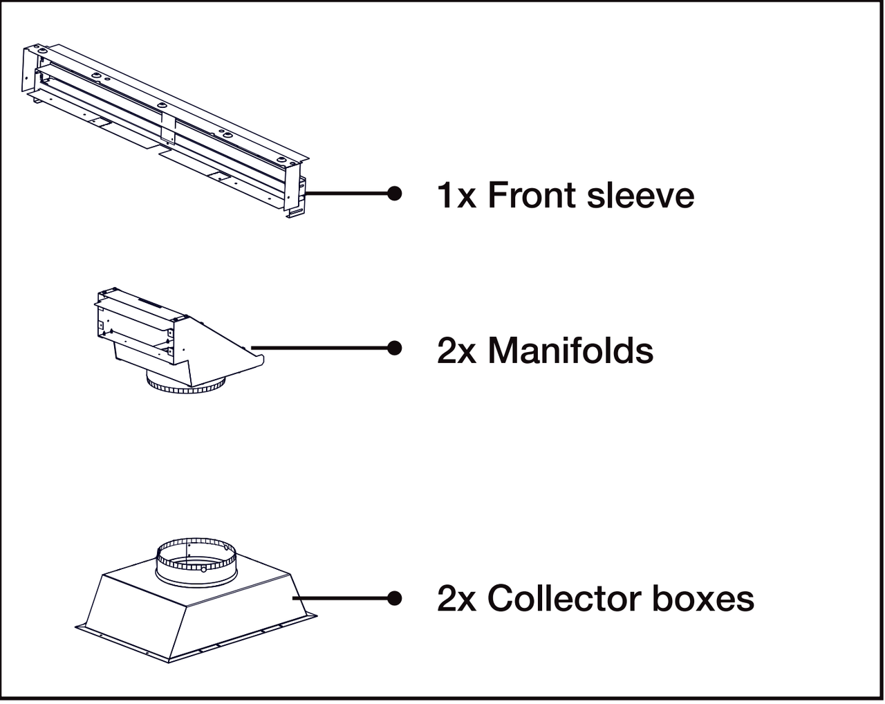 Napoleon DHMTLVX62F — manufacturer accessory diagram