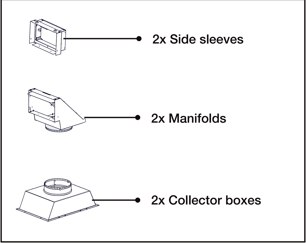 Napoleon DHMTLVX62S — manufacturer accessory diagram