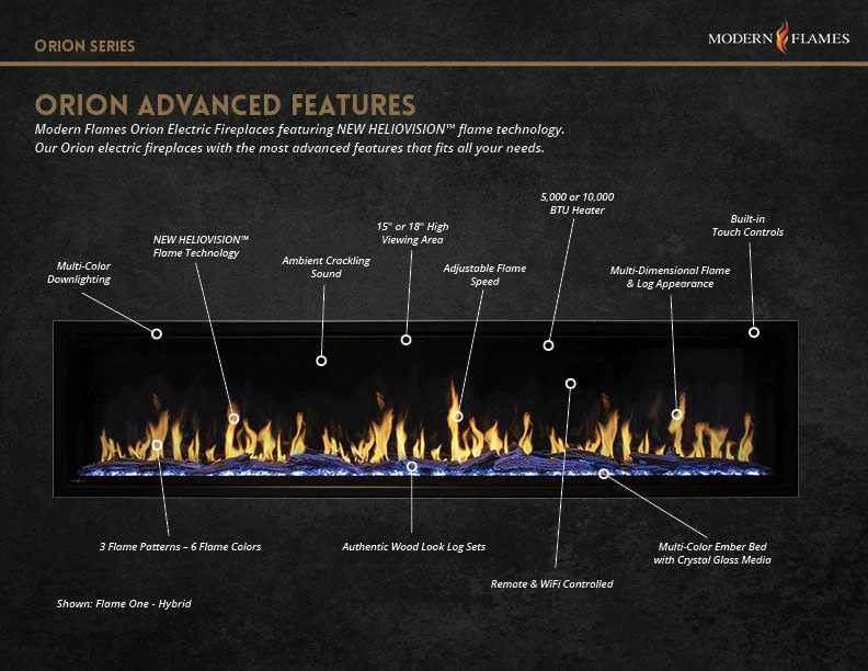 Modern Flames Orion 30" Traditional Virtual Electric Fireplace OR30-TRAD