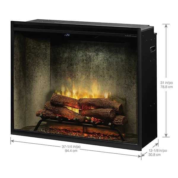 Dimplex 36 Revillusion Weathered Concrete Portrait Built-In Electric Insert 500002399