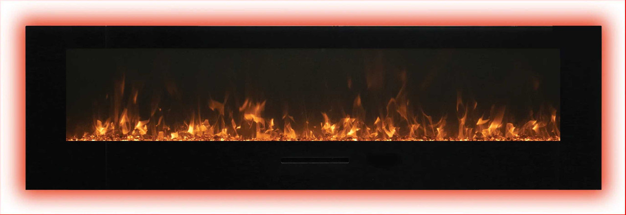 Amantii 50" Linear Electric Fireplace WM-FM-50-BG-3