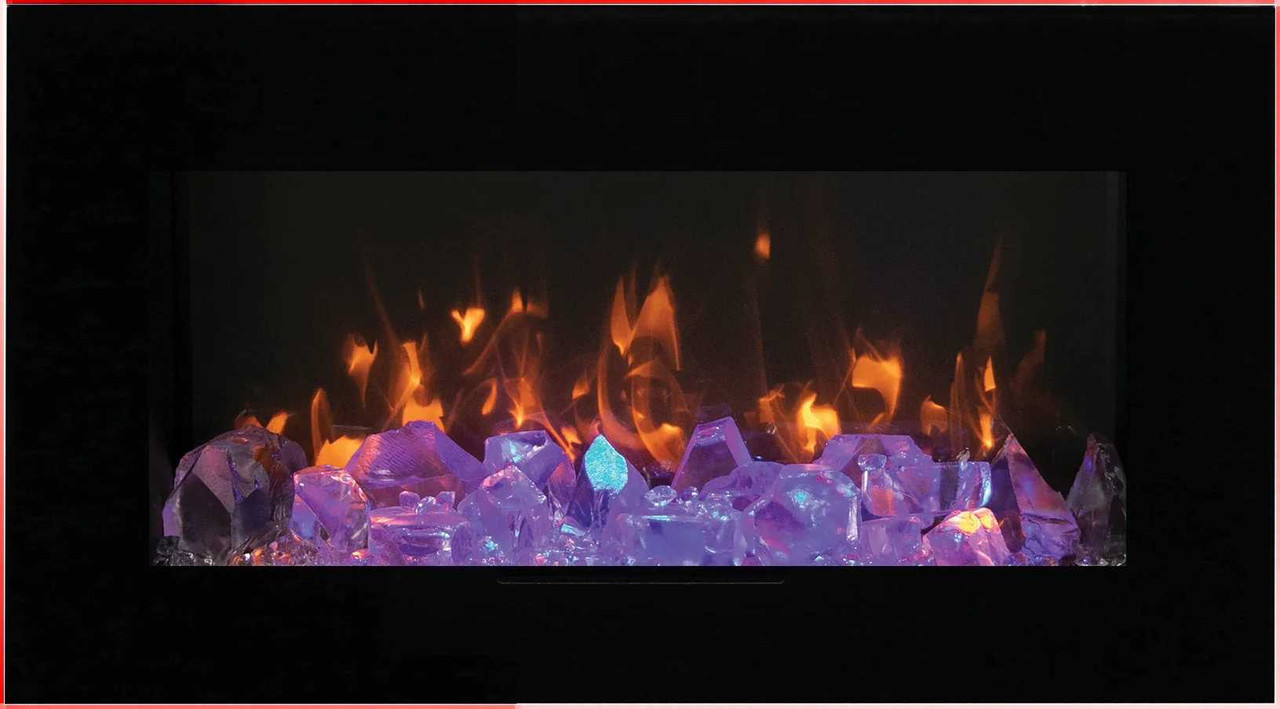 Amantii 26" Wall Mount/Flush Mount Electric Fireplace WM-FM-26-3623-BG