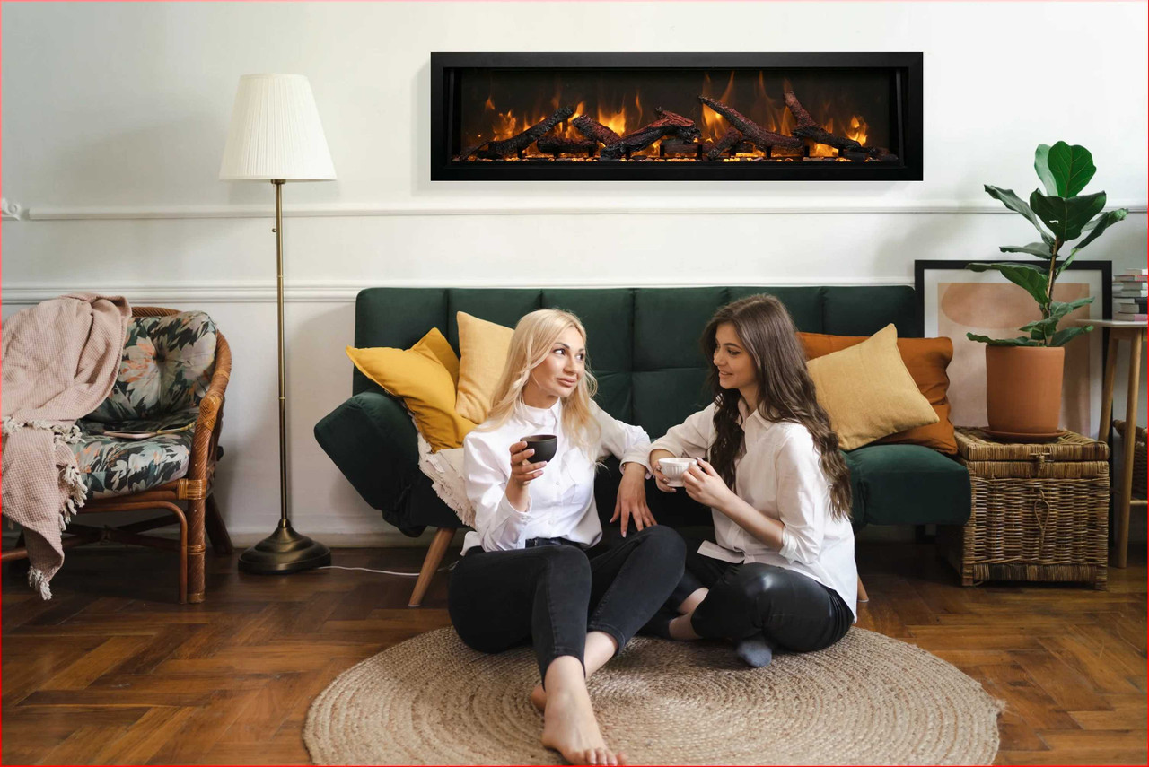Amantii 40" Panorama Xtra Tall Electric Fireplace BI-40-DEEP-XT