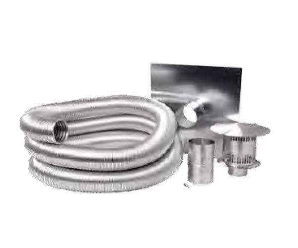 Napoleon Compressed Aluminum Flexible Gas Liner Kit 25ft Length, 3" Diameter GAKIT325